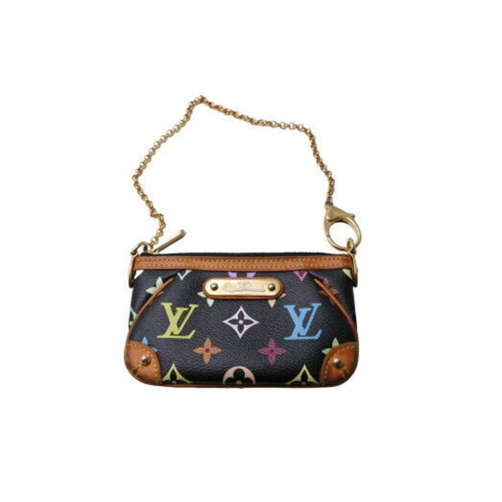 Louis Vuitton Milla Pochette Accessory Pouch Black Multicolor
